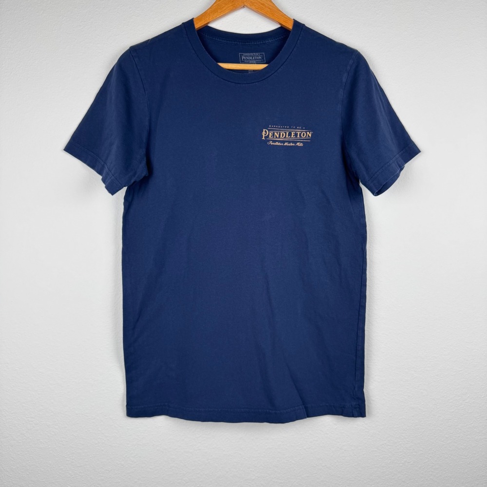 Pendleton Graphic T-Shirt Mens Medium Navy Blue Excellent Outdoor Casual